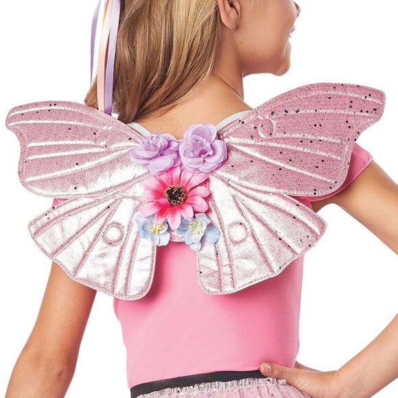 Halloween Costumes Other - NWT [Halloween Costumes] Pink Sparkle Floral Fairy Wings Halloween Child Size 3+